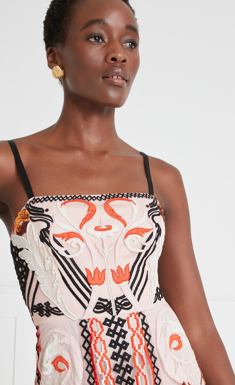 Alessia Strappy Dress - Rosewater